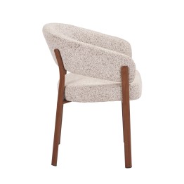 Fauteuil Arrondi en Tissu Bouclé au Style Scandinave Contemporain ...