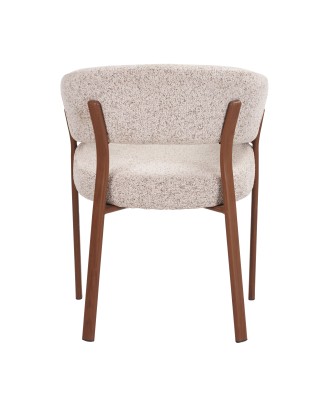 Open-Back Boucle Armchair in Contemporary Scandinavian Style
