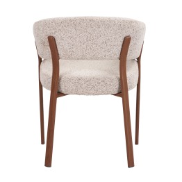 Open-Back Boucle Armchair in Contemporary Scandinavian Style