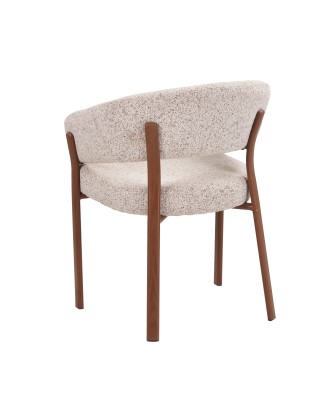 Fauteuil Arrondi en Tissu Bouclé au Style Scandinave Contemporain ...