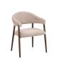 Boucle Armchair with Asymmetric Open-Back Design — Mid-Century Cont...