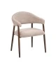 Boucle Armchair with Asymmetric Open-Back Design — Mid-Century Cont...