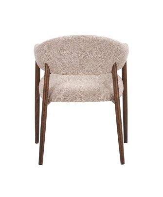 Boucle Armchair with Asymmetric Open-Back Design — Mid-Century Cont...