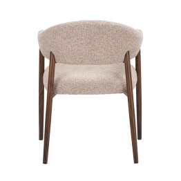 Boucle Armchair with Asymmetric Open-Back Design — Mid-Century Cont...