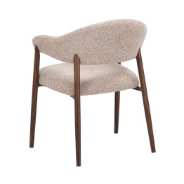 Boucle Armchair with Asymmetric Open-Back Design — Mid-Century Cont...