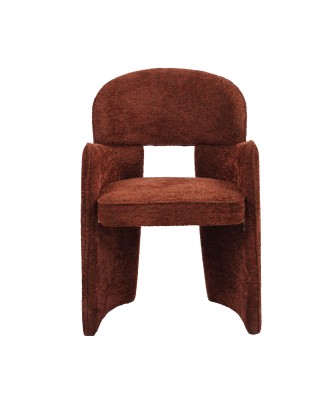 copy of Fauteuil Accoudoirs en Tissu Bouclé au Design Asymétrique C...