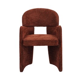 copy of Boucle Armchair with Asymmetric Open-Back Design — Mid-Cent...