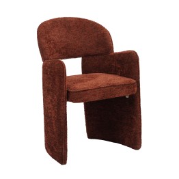 copy of Boucle Armchair with Asymmetric Open-Back Design — Mid-Cent...