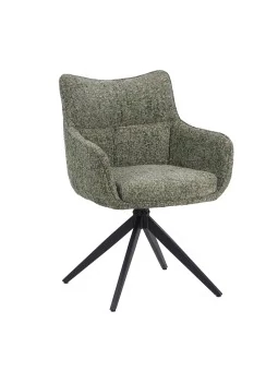 SELINA Modern 360° Swivel Accent Chair with Spider Base |
