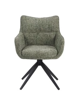 SELINA Modern 360° Swivel Accent Chair with Spider Base |