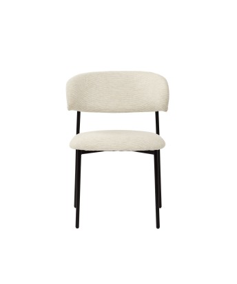 KELLY Chaise de Salle à Manger Minimaliste en Tissu Bouclé Côtelé ...