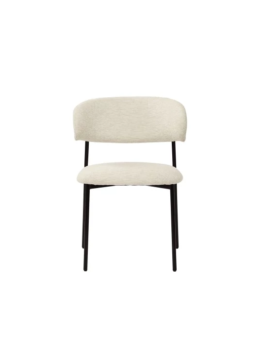 KELLY Chaise de Salle à Manger Minimaliste en Velours Côtelé Hauteu...