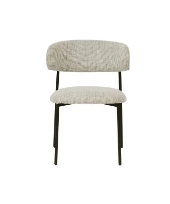 KELLY Chaise de Salle à Manger Minimaliste en Tissu Bouclé Côtelé ...