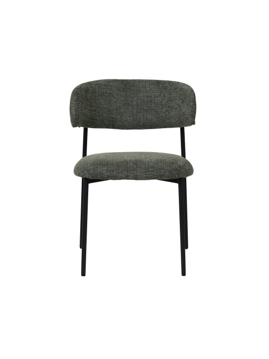 KELLY Chaise de Salle à Manger Minimaliste en Tissu Bouclé Côtelé ...