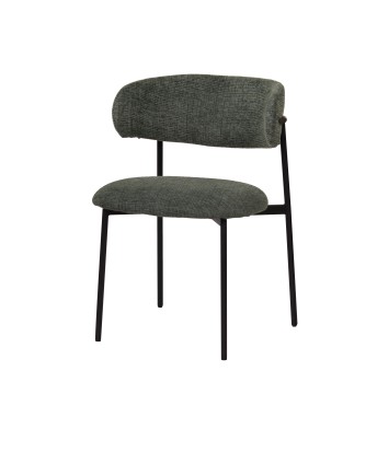 KELLY Chaise de Salle à Manger Minimaliste en Tissu Bouclé Côtelé ...