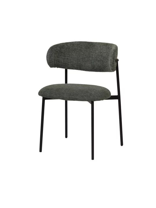 KELLY Chaise de Salle à Manger Minimaliste en Velours Côtelé Hauteu...