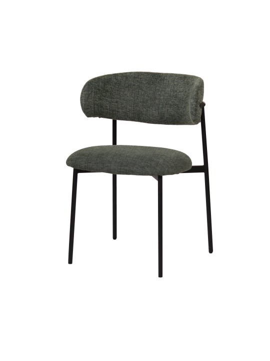 KELLY Chaise de Salle à Manger Minimaliste en Tissu Bouclé Côtelé ...