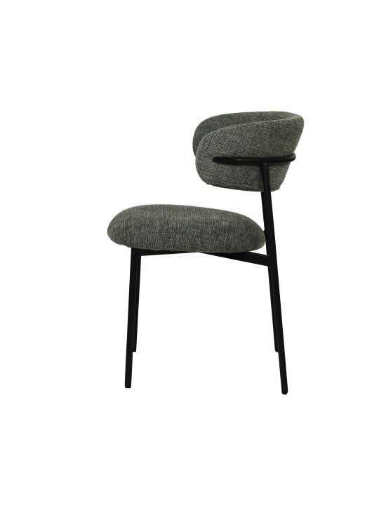 KELLY Chaise de Salle à Manger Minimaliste en Tissu Bouclé Côtelé ...