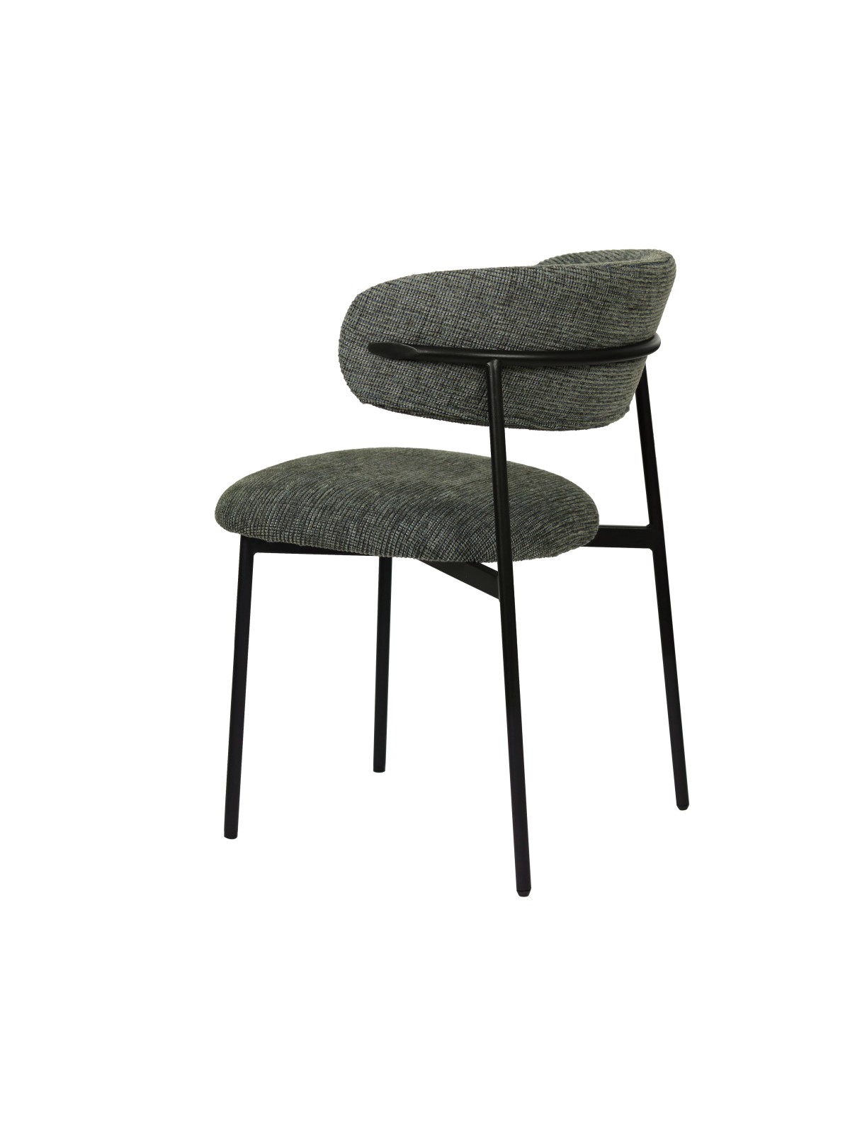 KELLY Chaise de Salle à Manger Minimaliste en Tissu Bouclé Côtelé ...