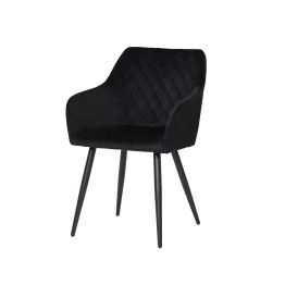 FLINDY Quilted Velvet Dining Chair with Diamond Pattern