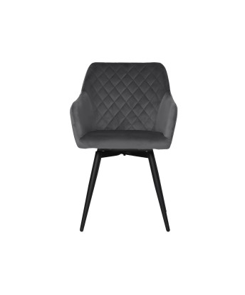 CARLO-SWI Swivel Quilted Velvet Dining Chair with Diamond Pattern