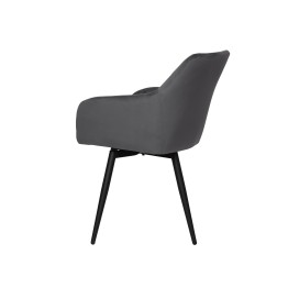 CARLO-SWI Chaise de Salle à Manger Pivotante en Velours Matelassé ...