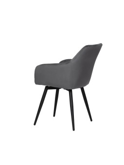 CARLO-SWI Swivel Quilted Velvet Dining Chair with Diamond Pattern