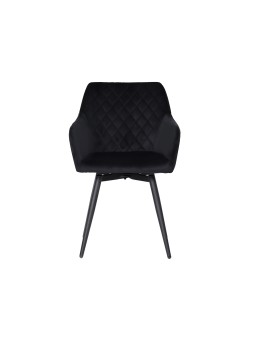 CARLO-SWI Chaise de Salle à Manger Pivotante en Velours Matelassé H...