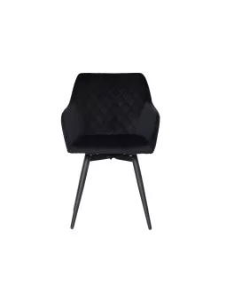 CARLO-SWI Chaise de Salle à Manger Pivotante en Velours Matelassé H...