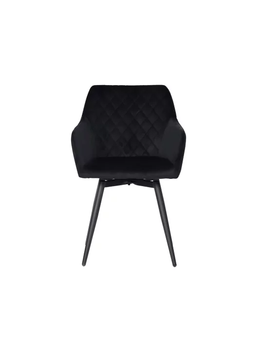CARLO-SWI Chaise de Salle à Manger Pivotante en Velours Matelassé ...