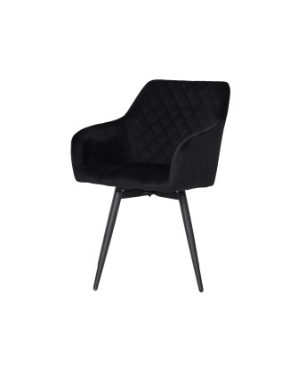 CARLO-SWI Chaise de Salle à Manger Pivotante en Velours Matelassé ...