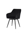 CARLO-SWI Swivel Quilted Velvet Dining Chair with Diamond Pattern