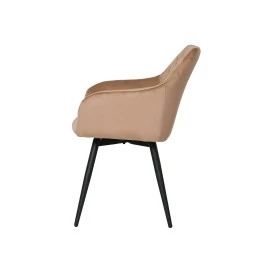 CARLO-SWI Chaise de Salle à Manger Pivotante en Velours Matelassé ...