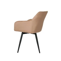 CARLO-SWI Chaise de Salle à Manger Pivotante en Velours Matelassé ...