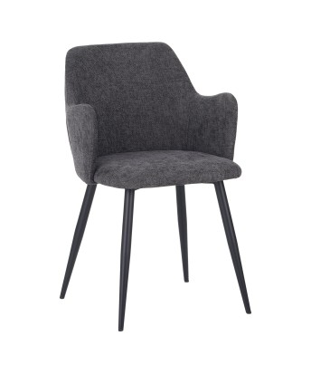 LANCE Contemporary Linen Dining Chair with Armrests