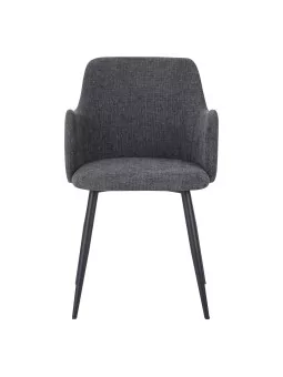 LANCE Contemporary Linen Dining Chair with Armrests