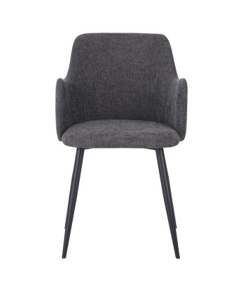 LANCE Contemporary Linen Dining Chair with Armrests