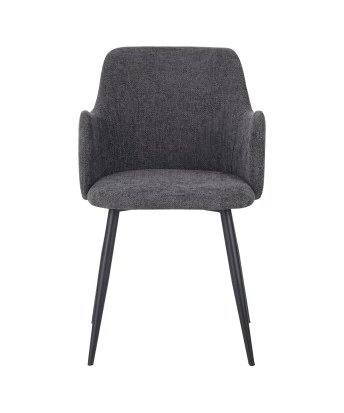 LANCE Contemporary Linen Dining Chair with Armrests