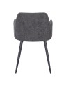 LANCE Contemporary Linen Dining Chair with Armrests