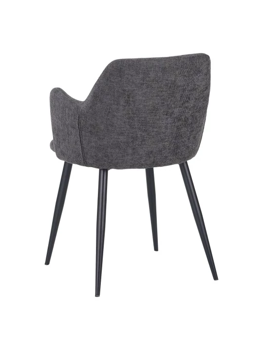 LANCE Contemporary Linen Dining Chair with Armrests