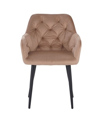 MARIO Fauteuil en Velours Capitonné au Style Contemporain Chaise d...