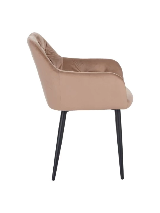 MARIO Fauteuil en Velours Capitonné au Style Contemporain Hauteur: ...