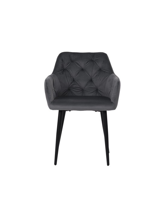 MARIO Fauteuil en Velours Capitonné au Style Contemporain Chaise d...