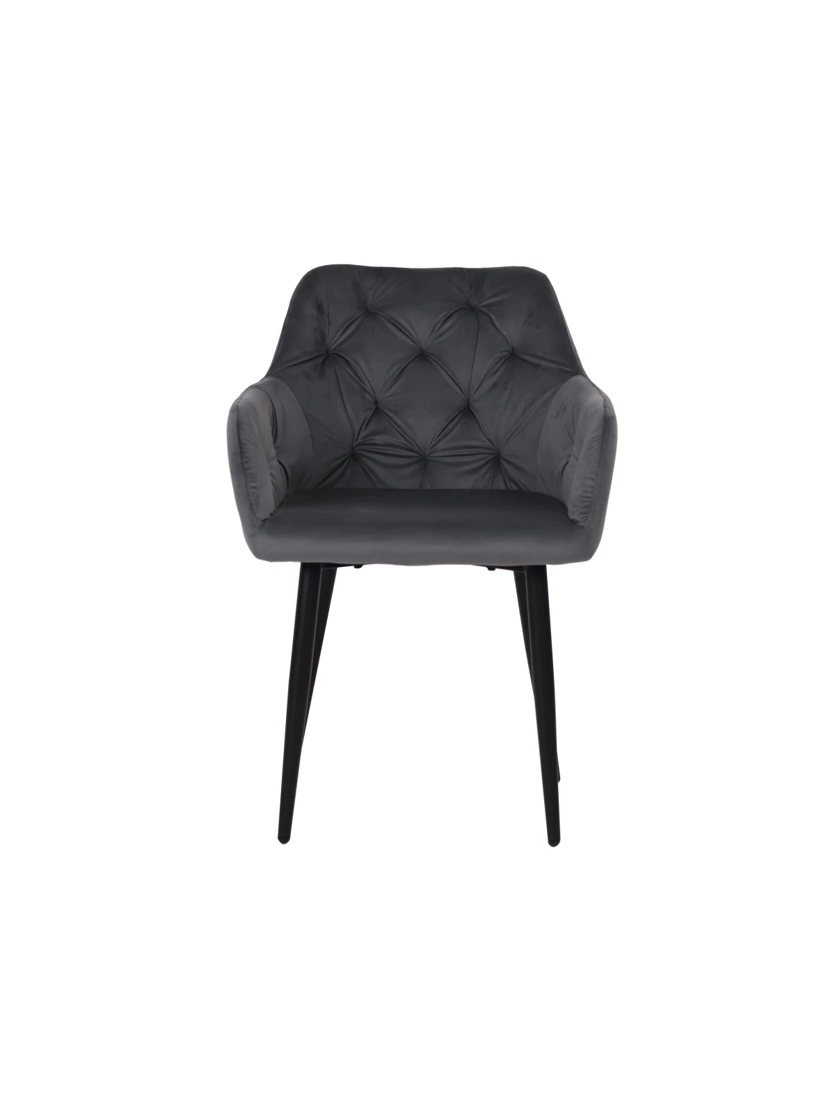 MARIO Fauteuil en Velours Capitonné au Style Contemporain Chaise d...