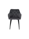 MARIO Fauteuil en Velours Capitonné au Style Contemporain Chaise d...