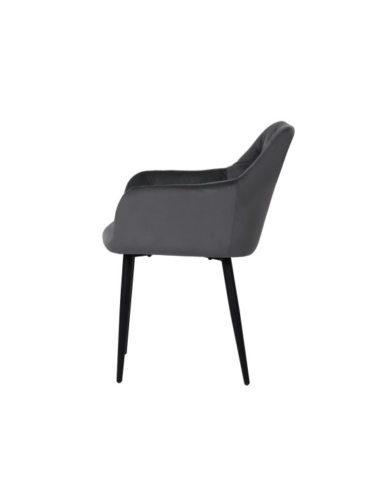 MARIO Fauteuil en Velours Capitonné au Style Contemporain Chaise d...