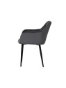 MARIO Fauteuil en Velours Capitonné au Style Contemporain Chaise d...