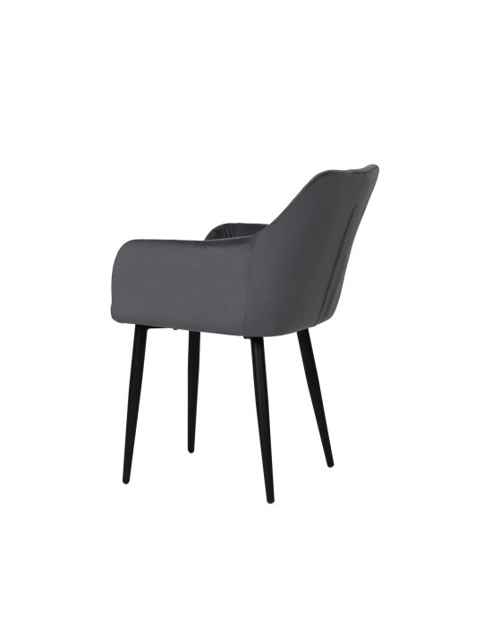 MARIO Fauteuil en Velours Capitonné au Style Contemporain Chaise d...