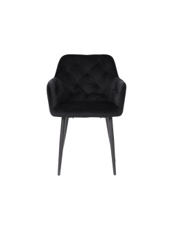 MARIO Fauteuil en Velours Capitonné au Style Contemporain Hauteur: ...