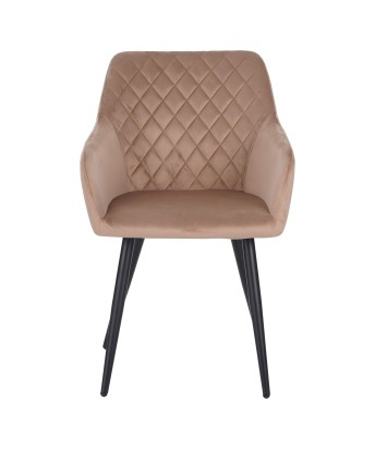 FLINDY Quilted Velvet Dining Chair with Diamond Pattern